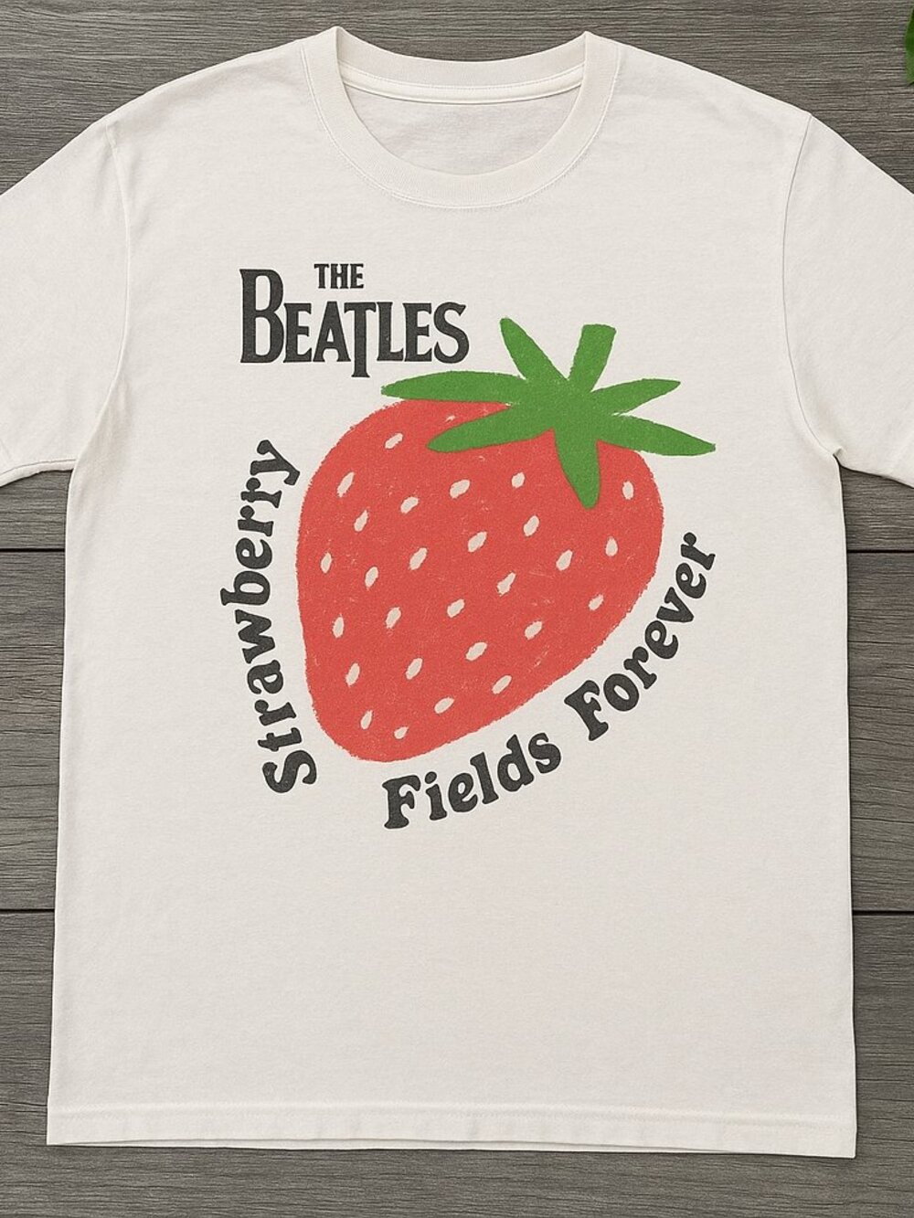 The Beatles Strawberry Fields Forever Graphic T-Shirt | Retro Music Tee